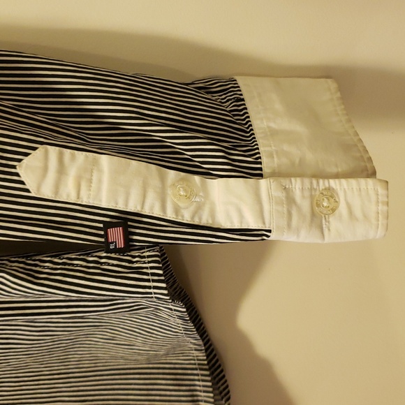 Polo Jeans Company Ralph Lauren stretch Vintage 3/4 button down dress shirt - Picture 5 of 12